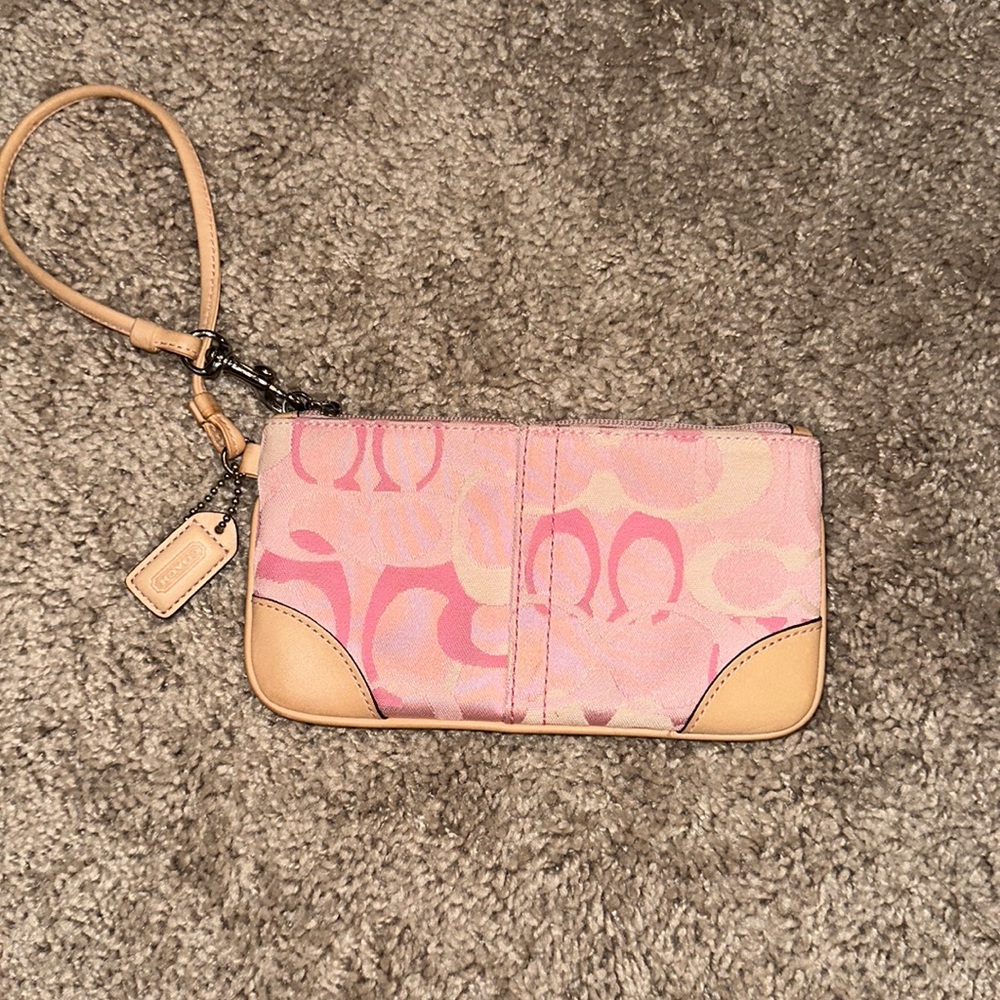 Coach Signature Canvas Wristlet
